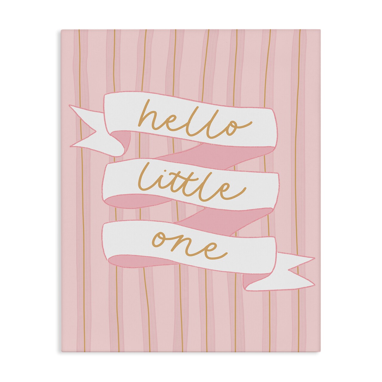 Stupell Industries Pink Hello Little One Canvas, design by Amanda Houston